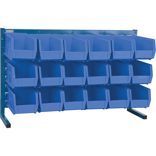 Louvered Rack with Bins, 18 Bins, 8-1/4" W x 36" D x 22" H