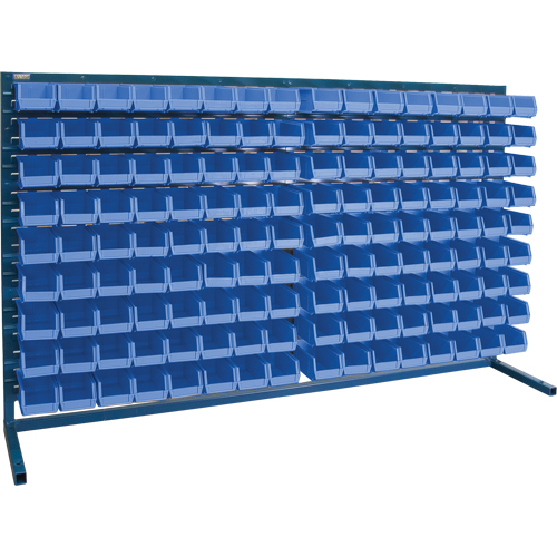 Louvered Rack with Bins, 144 Bins, 72" W x 15" D x 40" H