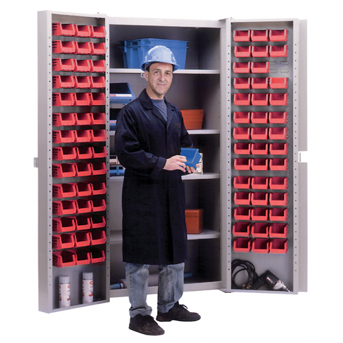 Deep-Door Combination Cabinet, 38" W x 24" D x 72" H, 4 Shelves