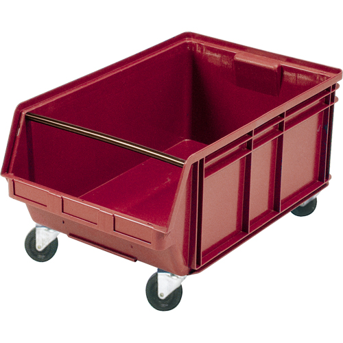 Mobile Giant Stacking Bin, 11-7/8" H x 18-3/8" W x 29" D, 150 lbs. Capacity, Red