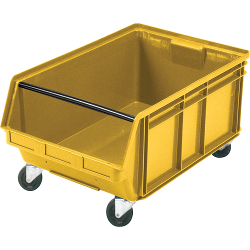 Mobile Giant Stacking Bin, 11-7/8" H x 18-3/8" W x 29" D, 150 lbs. Capacity, Yellow