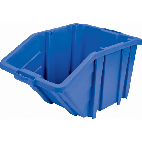 Jumbo Plastic Bin, 15-1/2" W x 13" H x 25" D, Blue, 200 lbs. Capacity