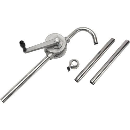 Rotary Type Drum Pump, Stainless Steel, Fits 55 Gal., 12 oz./Stroke