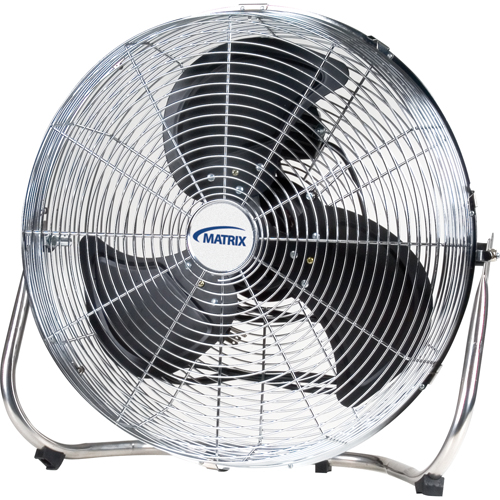 High-Velocity Floor Fan, 3 Speeds, 18" Diameter