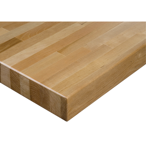 Laminated Hardwood Workbench Top, 48" W x 24" D, Square Edge, 1-3/4" Thick