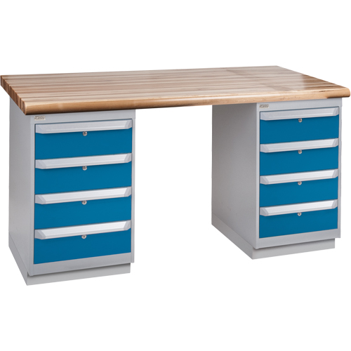 Heavy-Duty Workbench, Dual Drawers, 1500 lbs. Cap., 60" W x 36" D, 34" H