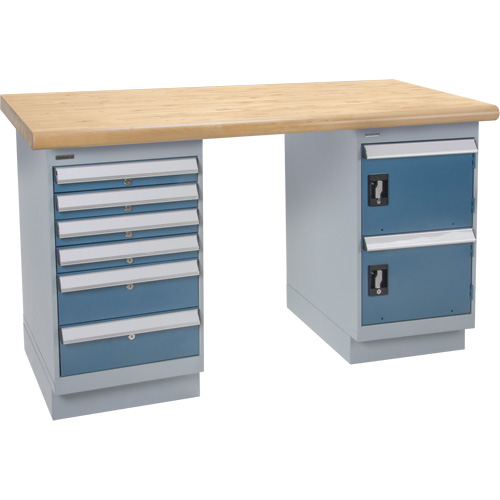 Heavy-Duty Workbench, Door & Drawers, 1500 lbs. Cap., 72" W x 36" D, 34" H