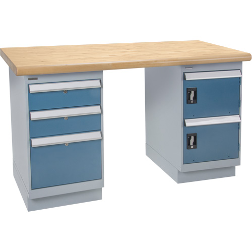 Heavy-Duty Workbench, Door & Drawers, 1500 lbs. Cap., 72" W x 36" D, 34" H