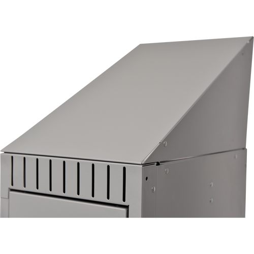 Slope Top, 1 Bank, 18" D x 12" W x 10" H, Grey, Steel