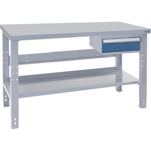 Industrial Duty Workbench, 60" W x 24" D x 34" H, 1000 lbs. Capacity