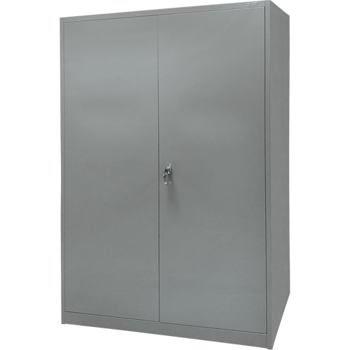 Storage Cabinet, Steel, 4 Shelves, 78" H x 48" W x 24" D, Grey