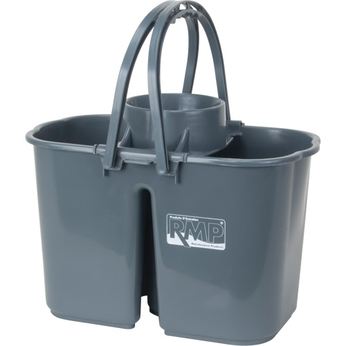 Mop Pail & Wringer, Strainer, 3.75 US Gal.(15 Quart), Grey