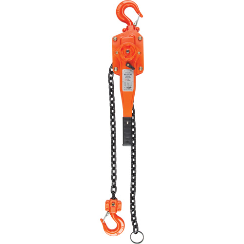 Lever Hoist, 10' Lift, 12000 lbs. (6 tons) Capacity, Alloy Steel Chain