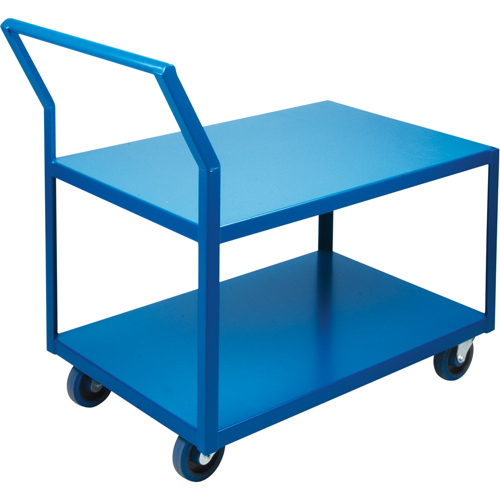 Heavy-Duty Low Profile Shop Carts, 2 Tiers, 24" W x 36" D x 40" H, 1200 lbs. Cap.