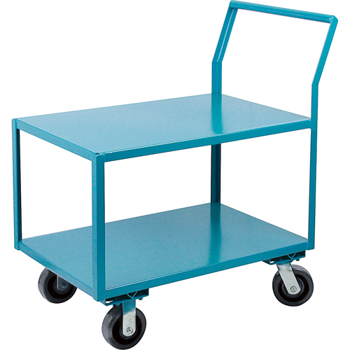 Heavy-Duty Low Profile Shop Carts, 2 Tiers, 24" W x 40" D x 41" H, 2400 lbs. Cap.
