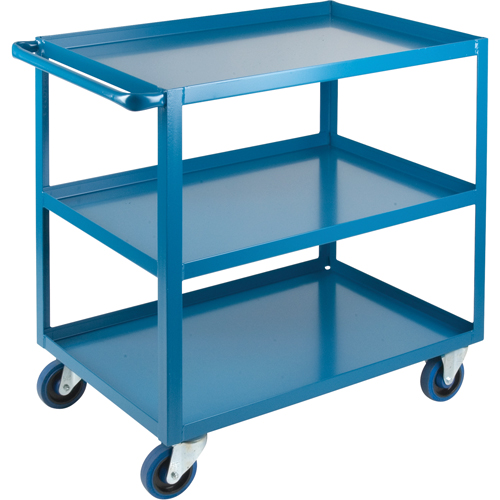 Heavy-Duty Shelf Carts, 3 Tiers, 24" W x 36" H x 39" D, 1200 lbs. Capacity