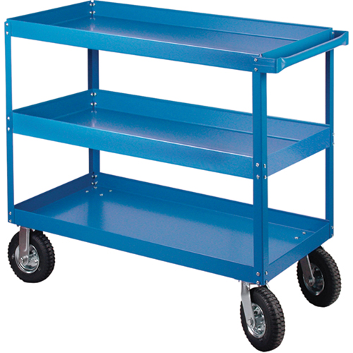Shelf Carts , 3 Tiers, 24" W x 52" H x 36" D, 900 lbs. Capacity