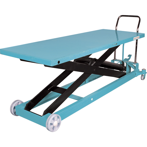 Heavy-Duty Hydraulic Scissor Lift Table, 80-1/8" L x 29-1/2" W, Steel, 2200 lbs. Capacity