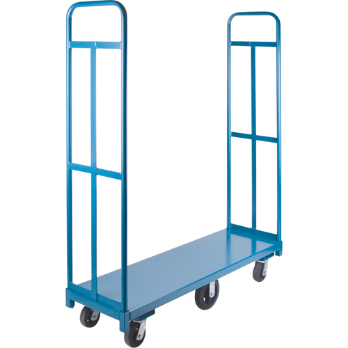 U-Boat Platform Truck, 60" L x 18" W, 1500 lbs. Capacity, Rubber Casters