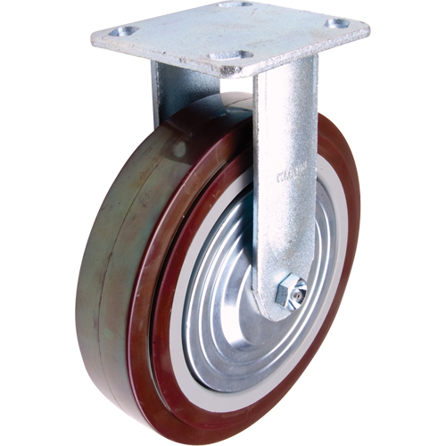 Caster, Rigid, 8" (203.2 mm), Polyurethane, 1000 lbs. (453.6 kg.)