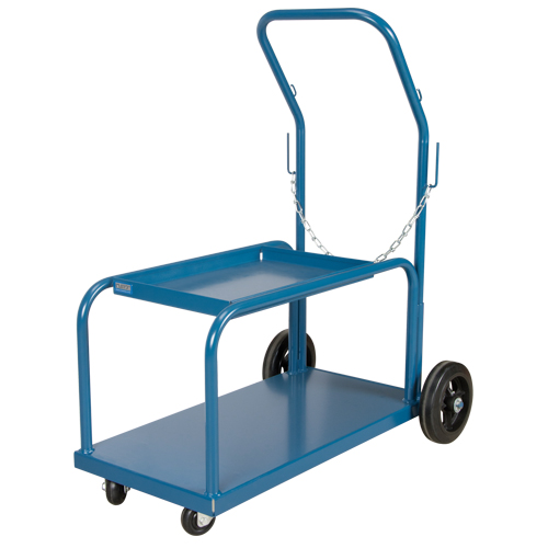 Mini-MIG Welding Cart, Rubber Wheels, 18" W x 36" L Base, 1000 lbs.