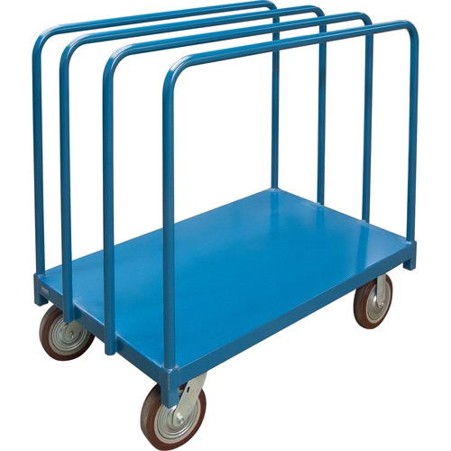 Single Level Rails Heavy-Duty Panel Mover Truck, 60" x 30" x 45", 2500 lbs. Capacity
