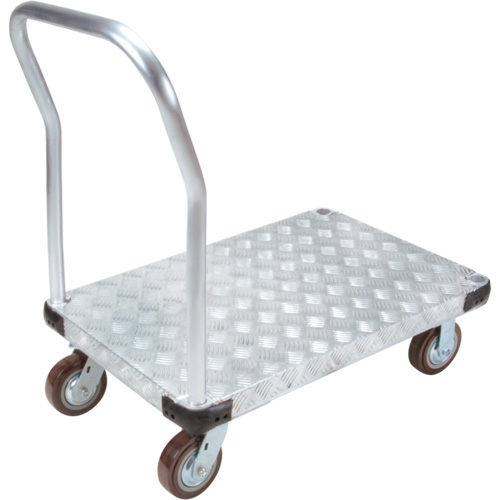 Aluminum Platform Truck, 24" W x 36" L, 3400 lbs. Cap., Polyurethane Wheels