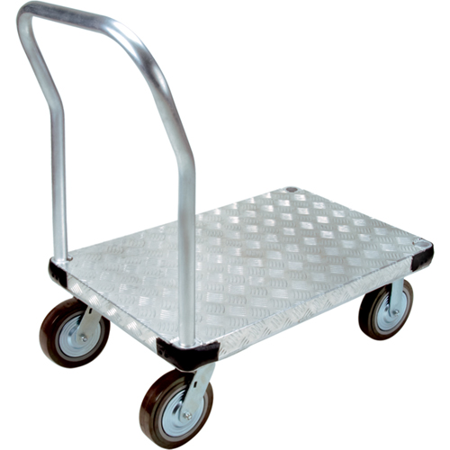 Aluminum Platform Truck, 24" W x 36" L, 4000 lbs. Cap., Polyurethane Wheels