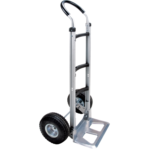 Knocked Down Hand Truck, Continuous Handle, Aluminum, 49-5/8" Height, 500 lbs. Capacity