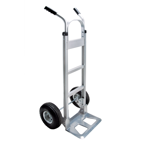 Knocked Down Hand Truck, Dual Handle, Aluminum, 50-5/8" Height, 500 lbs. Capacity