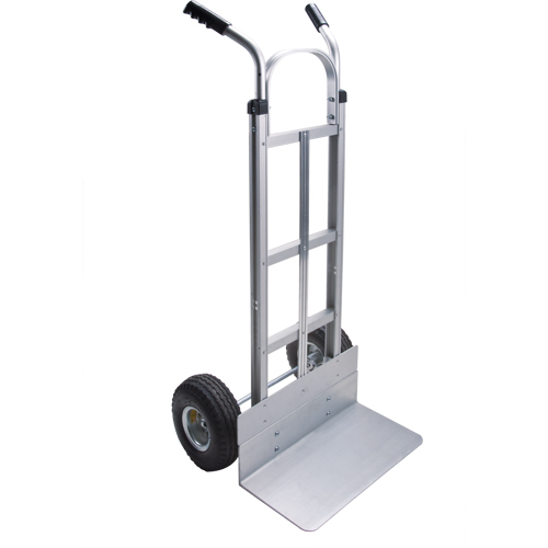 Knocked Down Hand Truck, Dual Handle, Aluminum, 50-5/8" Height, 500 lbs. Capacity