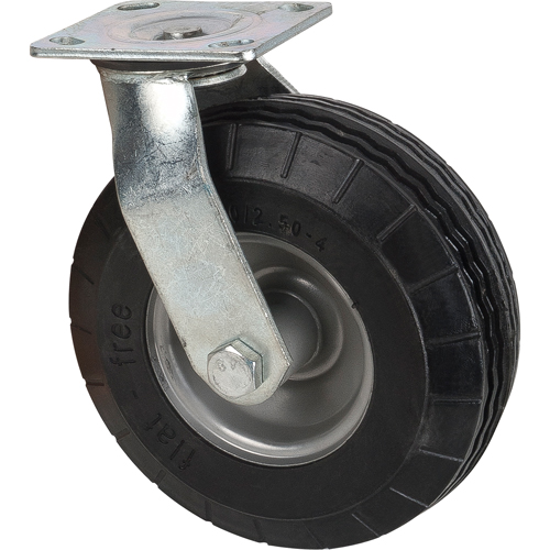 Flat-Free Caster, Swivel, 8" (203.2 mm), Flat-Free, 275 lbs. (125 kg.)