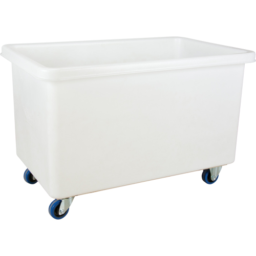 Straight Wall Box Truck, White Polyethylene, 46" L x 28" W x 31" H, 14 cu. ft. Volume, 600 lbs. Capacity