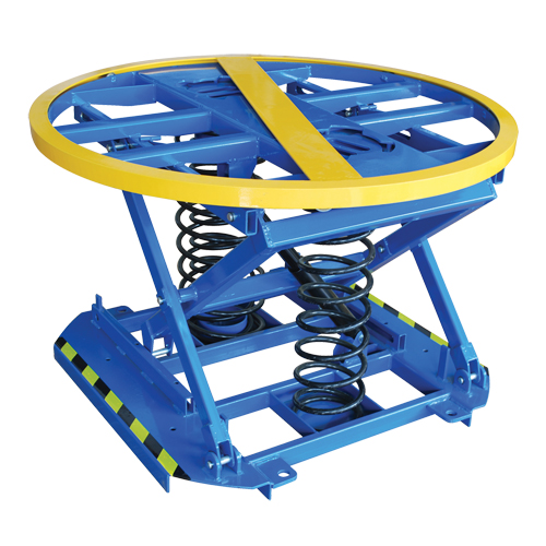 Spring-Operated Pallet Lifter, 43-5/8" L x 43-5/8" W, 4400 lbs. Cap.