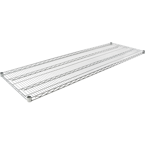 Standard-Duty Chromate Wire Shelf, 72" W x 24" D, 400 lbs. Capacity