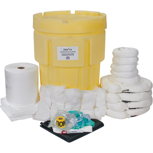 Industrial Spill Kit, Oil Only, Drum, 95 US gal. Absorbancy
