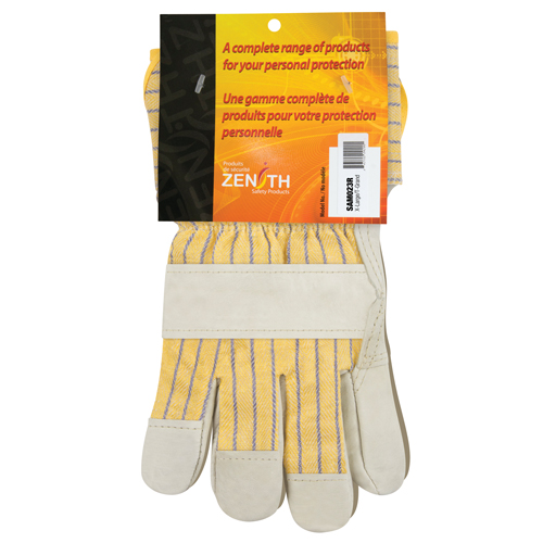 Winter-Lined Patch-Palm Fitters Gloves, X-Large, Grain Cowhide Palm, Cotton Fleece Inner Lining