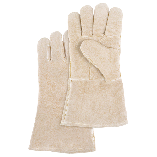 Premium Welder's Gloves, Split Cowhide, Size Large