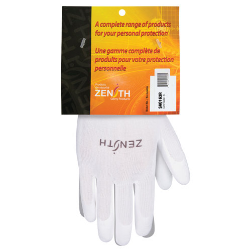 Ultimate Dexterity Coated Gloves, 8, Polyurethane Coating, 13 Gauge, Polyester Shell