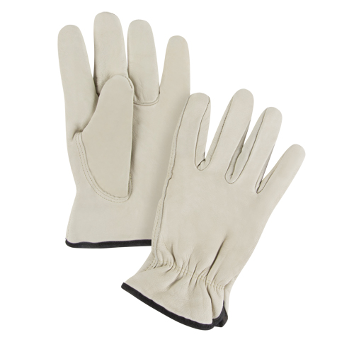 Standard-Duty Winter-Lined Driver's Gloves, 2X-Large, Grain Cowhide Palm, Fleece Inner Lining