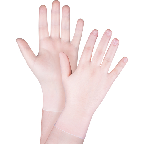 Disposable Gloves, Small, Vinyl, 4.5-mil, Powder-Free, Clear, Class 2