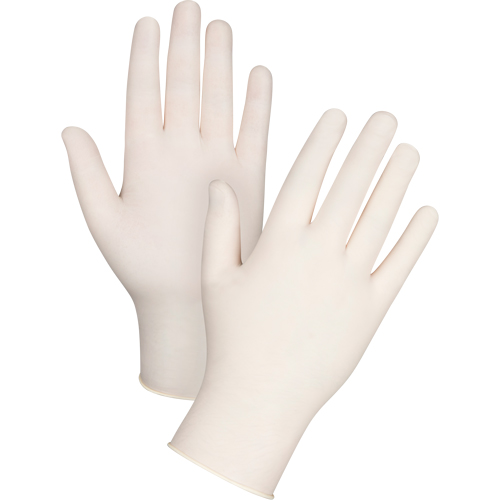 Premium Sensitive Skin Examination Gloves, X-Small, Latex, 4-mil, Powdered, Natural