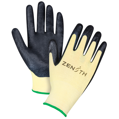 Superior Grip Cut-Resistant Gloves, Size Medium/8, 13 Gauge, Foam Nitrile Coated, Aramid Shell, ANSI/ISEA 105 Level 3/EN 388 Level 5