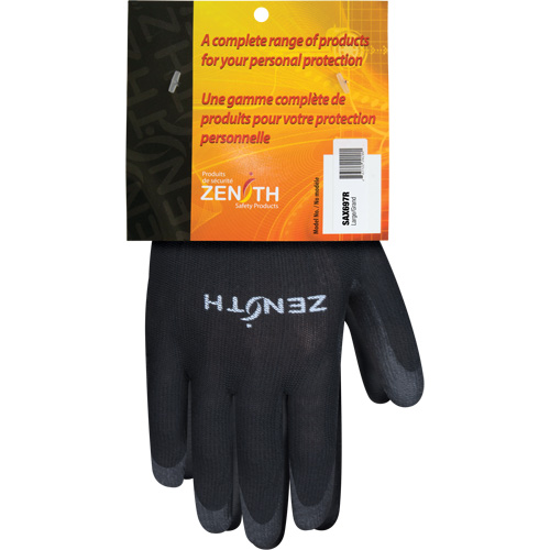 Ultimate Dexterity Coated Gloves, 9/Large, Polyurethane Coating, 13 Gauge, Polyester Shell