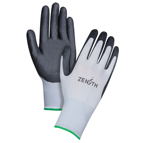 Lightweight Breathable Coated Gloves, 8/Medium, Foam Nitrile Coating, 13 Gauge, Polyester Shell