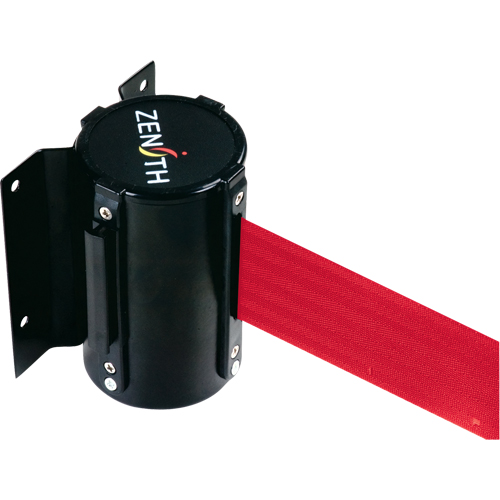 Wall Mount Barrier, Steel, Screw Mount, 7', Red Tape