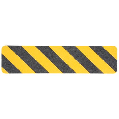 Premium Anti-Skid Tape, 6" x 24", Black & Yellow