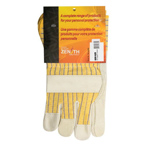Abrasion-Resistant Fitter's Gloves, 2X-Large, Grain Cowhide Palm