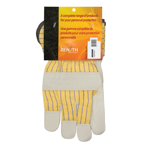 Patch Palm Fitters Gloves, Large, Grain Cowhide Palm, Cotton Inner Lining