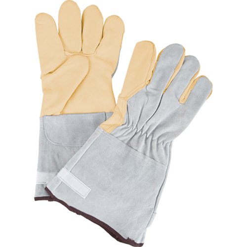Standard-Duty Snug Wrist Work Gloves, Small, Grain Cowhide Palm